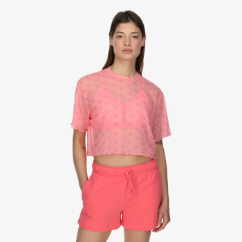 W NSW AIR AOP MESH SS CROP TOP