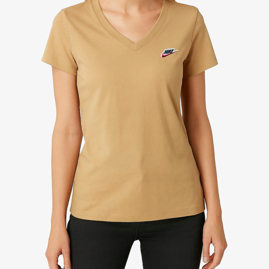 Nike Bluzë W NSW TEE VNECK LBR FS 