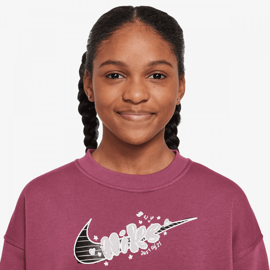 Nike Bluzë me mëngë të gjata G NSW CLUB FLC OVRSZD CREW GX 