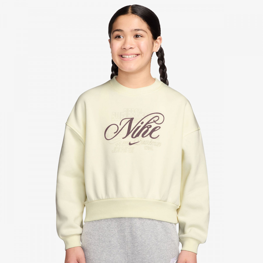 Nike Bluza G NSW CLUB FLC BXY CREW GFX 
