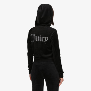 Juicy Couture Bluza CLASSIC VELOUR HOODIE WITH JUICY  LOGO 