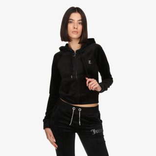 Juicy Couture Bluza CLASSIC VELOUR HOODIE WITH JUICY  LOGO 