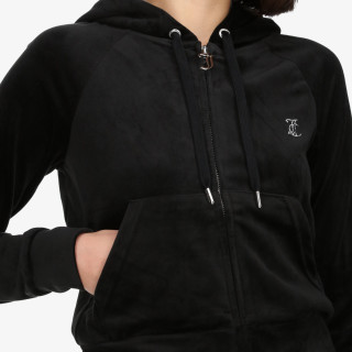 Juicy Couture Bluza CLASSIC VELOUR HOODIE WITH JUICY  LOGO 
