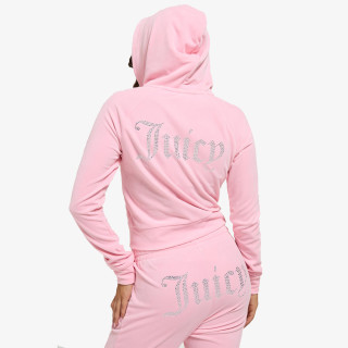 Juicy Couture Bluza CLASSIC VELOUR HOODIE WITH JUICY  LOGO 