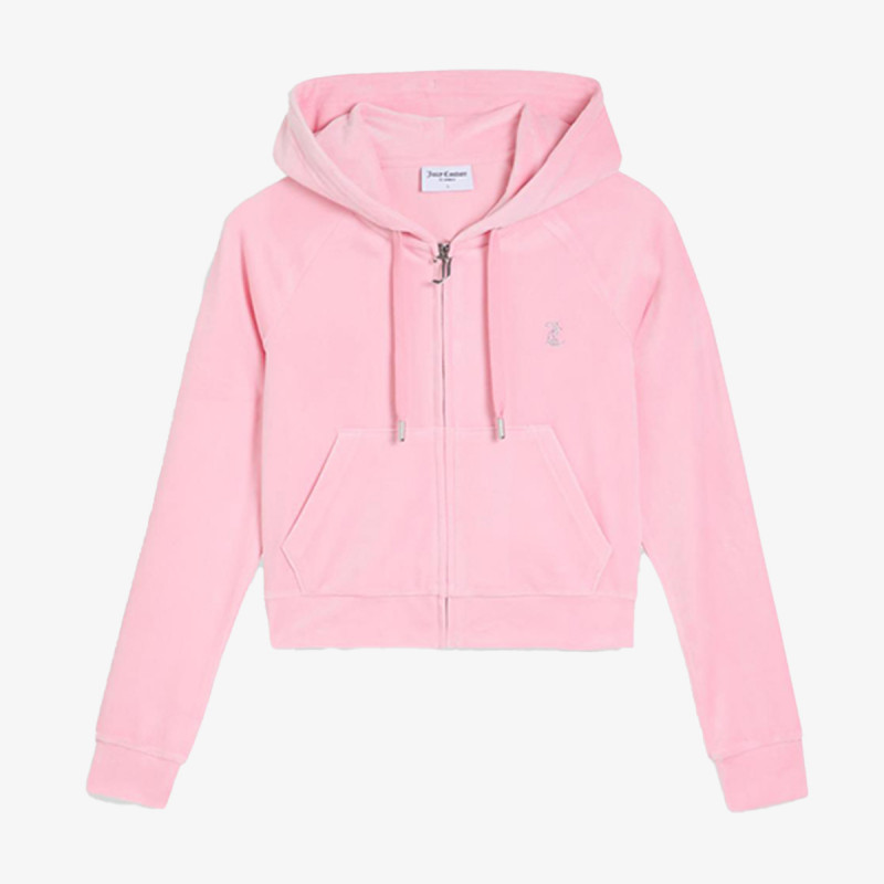 Juicy Couture Bluza CLASSIC VELOUR HOODIE WITH JUICY  LOGO 