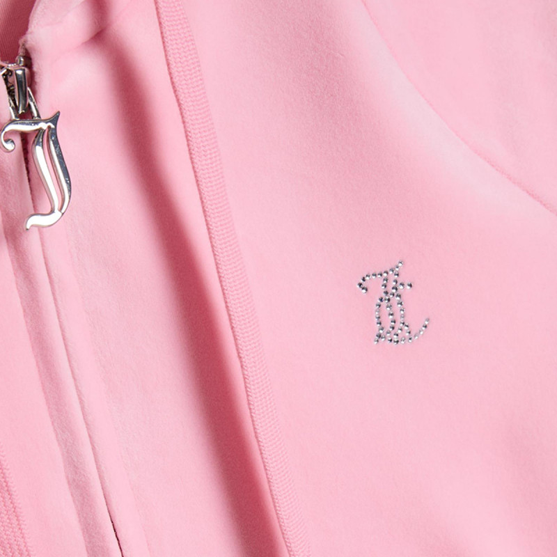 Juicy Couture Bluza CLASSIC VELOUR HOODIE WITH JUICY  LOGO 