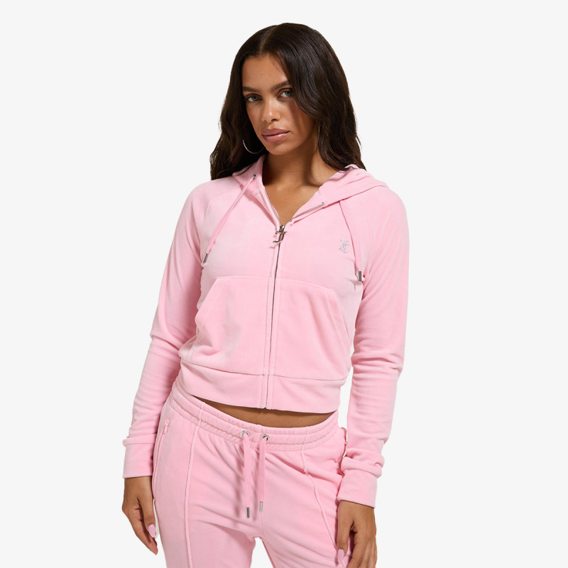Juicy Couture Bluza CLASSIC VELOUR HOODIE WITH JUICY  LOGO 