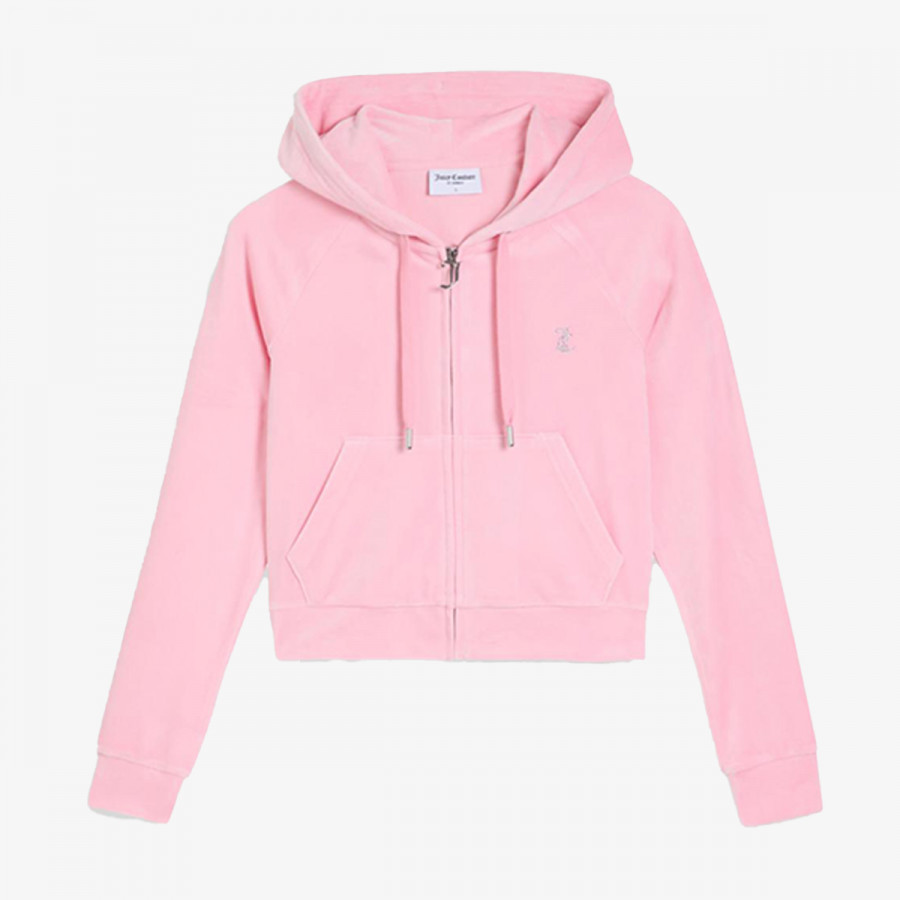 Juicy Couture Bluza CLASSIC VELOUR HOODIE WITH JUICY  LOGO 