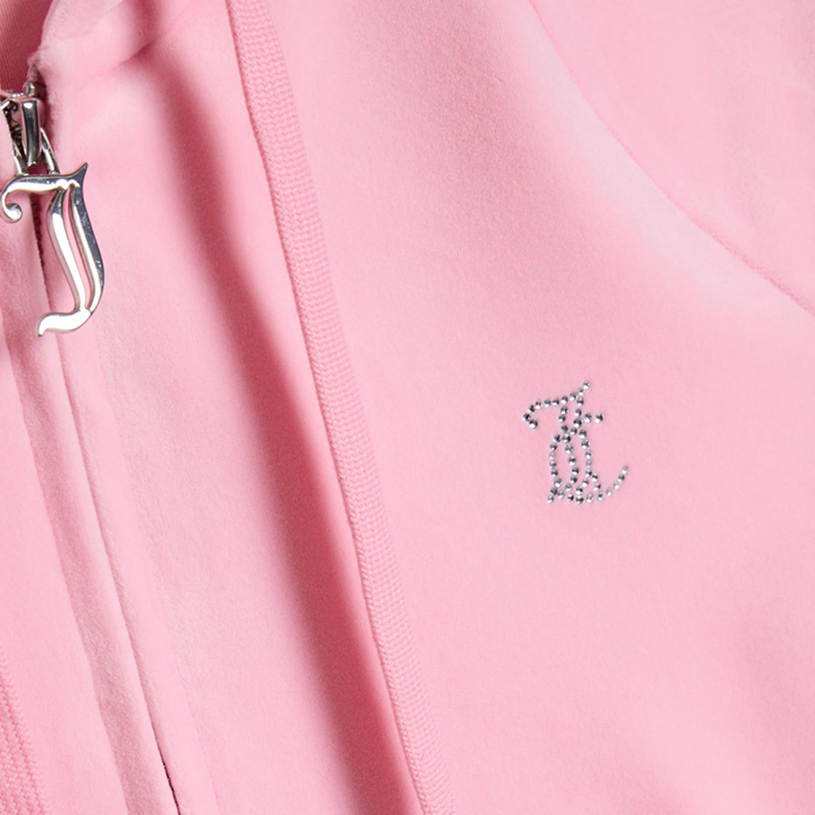Juicy Couture Bluza CLASSIC VELOUR HOODIE WITH JUICY  LOGO 