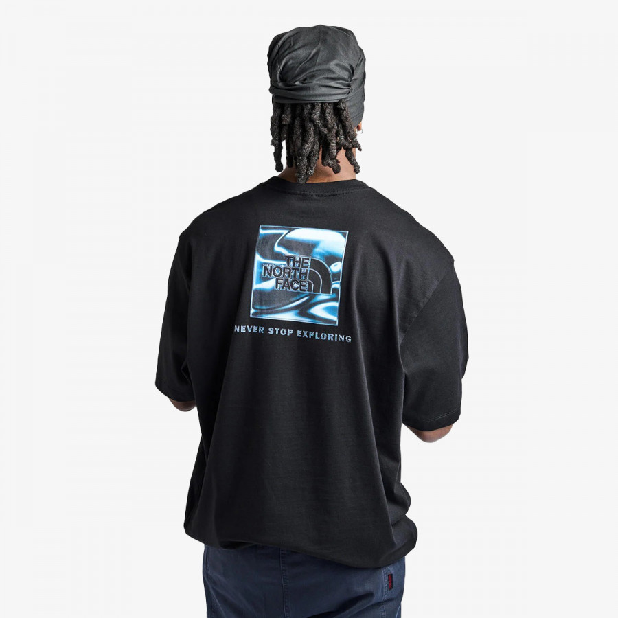 The North Face Bluzë LIQUID BOX NSE OVERSIZE SHORT SLEEVE 