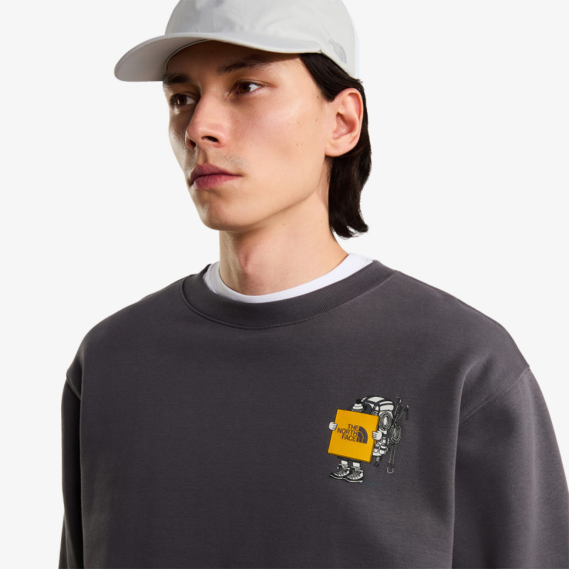 The North Face Bluza U GEAR UP GET OUT RLX CREW-GRAPHIC 