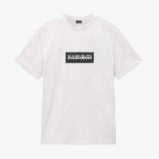 Napapijri Bluzë S-BOX LOGO SS N1A WHITE WHISPER 